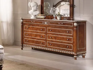 LUXURY - Solid wood chest of drawers with integrated handles by Guerra Vanni - view 2